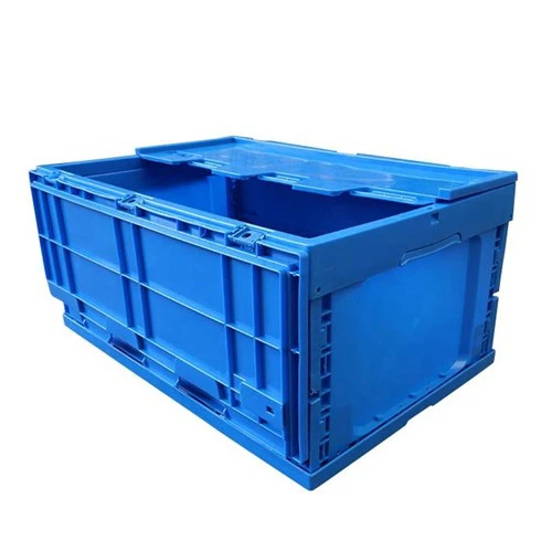 Kotak Penyimpanan Stackable Container Dilipat dengan penutup